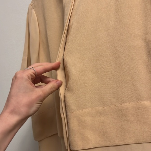 T by Alexander Wang Short Sleeve Button Down Sheer 100% Silk Blouse - Picture 5 of 11